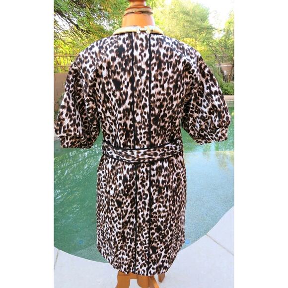 NWOT Vintage SoCal by St. John Leopard Animal Print Knit Jacket Dress Tunic Sz P - Picture 8 of 9